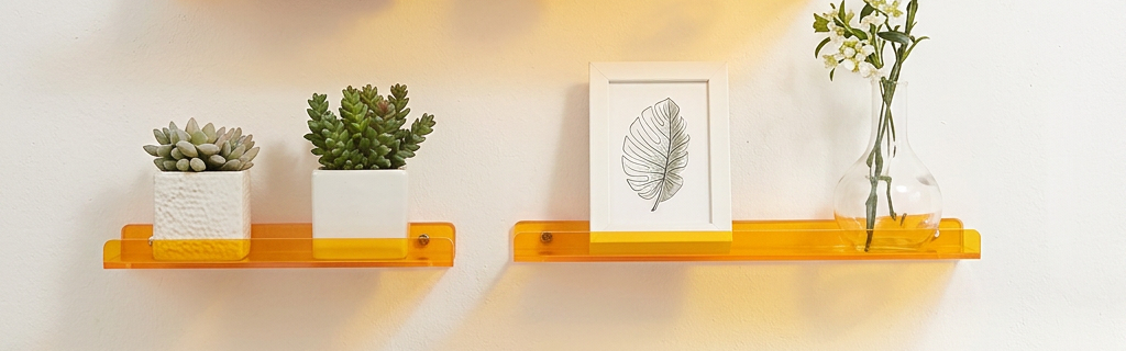 Flitsko hero - Zwevend Acryl Wandplankje sfeerfoto onderste 2 planken