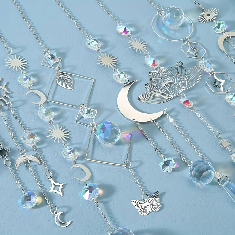 Kristallen regenboog zonnevanger - Zilver - flat lay
