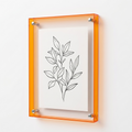 Flitsko Zwevend Acryl Fotolijstje - Oranje A4 slanke rand